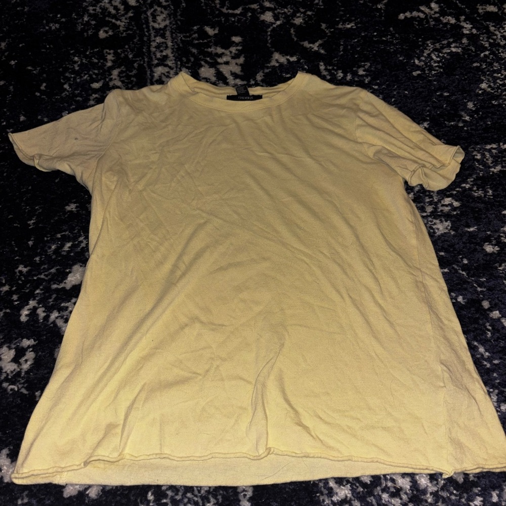 Forever 21 Yellow Short Sleeve Tee